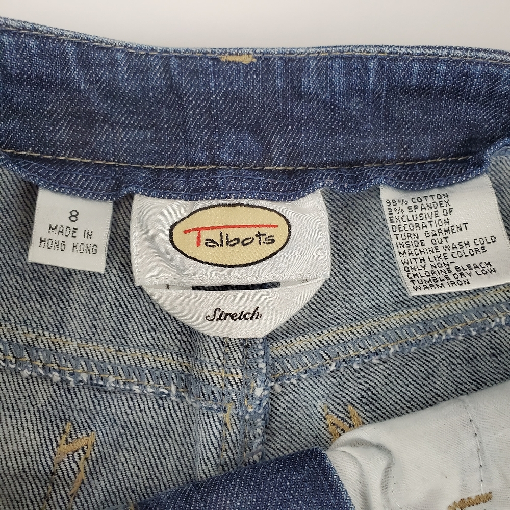 Talbots Rhinestone Accent Stretch Jeans - Picture 2 of 4